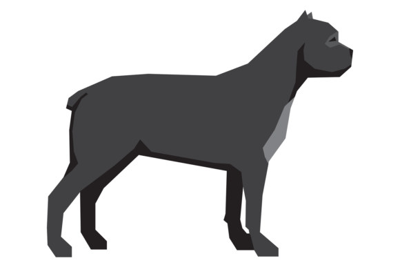 Cane Corso Color Icon: A Powerful Dog Breed Illustration for Designers