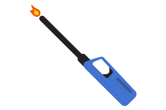 Cooker Lighter Color Icon. Electric Spar: Igniting Visual Identity