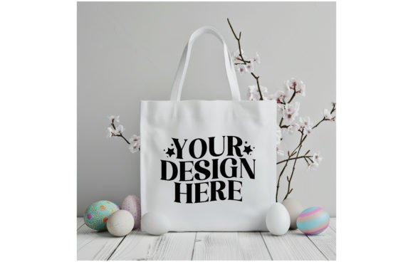 Elevate Your Spring Designs with an Easter Tote Bag Mockup