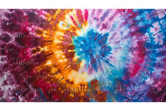 Explosive Tie-Dye Design with Vivid Color Splashes