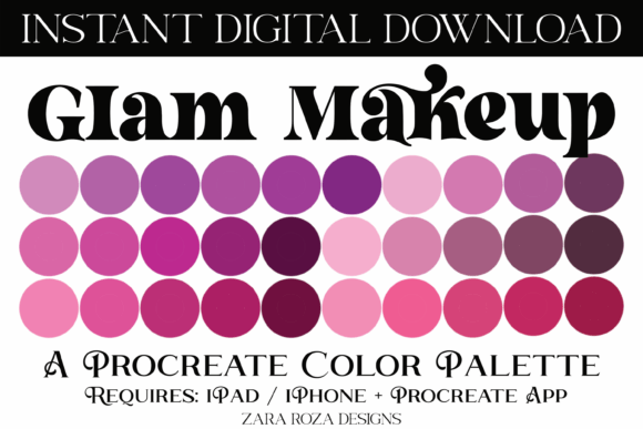 Glam Makeup Procreate Color Palette: Your Digital Art Secret