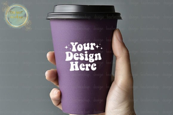 Mastering Flatlay Mockups: The Purple Paper Cup