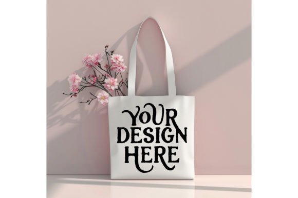 Mother's Day Tote Bag White Color Mockup: Your Design Canvas