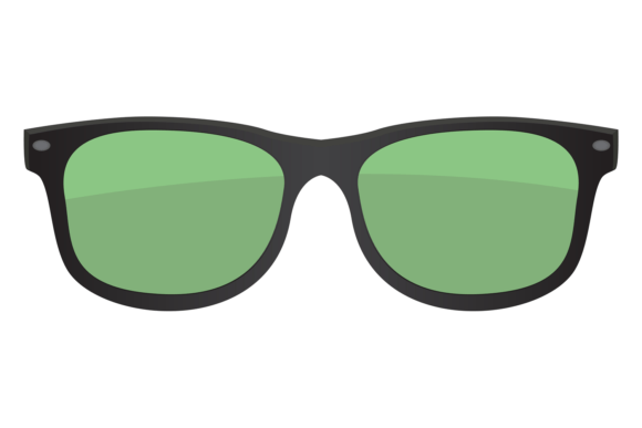 Sunglasses Icon. Green Spectacles: A Creative Design Asset