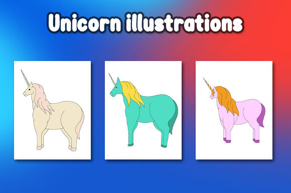 Unleash Creativity with the Cute Unicorn Color Illustration Bundle
