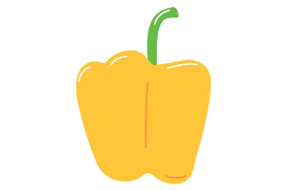 Yellow Bell Paper Color Icon: Designing with Tasty Vege